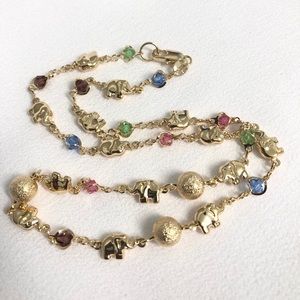 18k Gold Filled Elephant Necklace